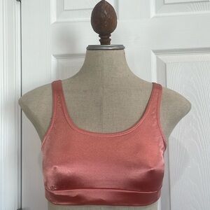Vintage gear 1 sports bra cotton spandex salmon coral made in USA women’s size M